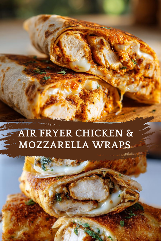 Crispy Air Fryer Chicken & Mozzarella Wraps