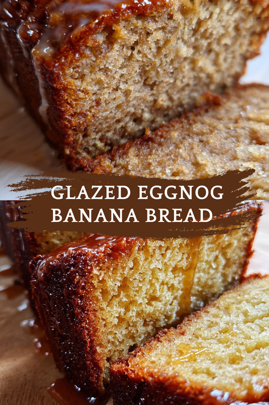 Glazed Eggnog Banana Bread