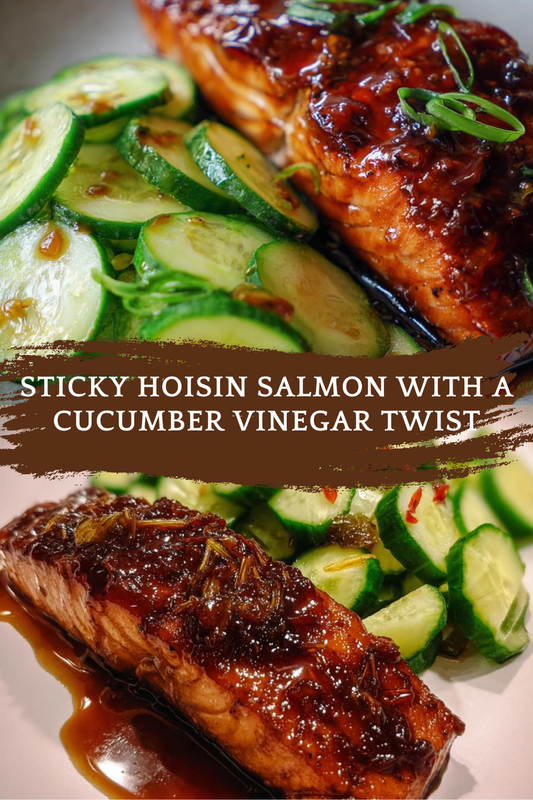 Sticky Hoisin Salmon with Cucumber Vinegar