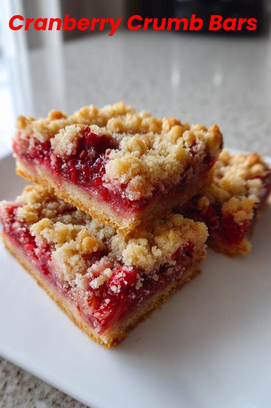 The Best Cranberry Crumb Bars Recipe