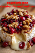 Baked Brie with Cranberries and Walnuts