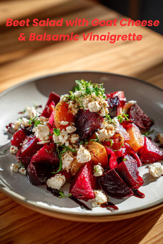 Beet Salad with Goat Cheese & Balsamic Vinaigrette