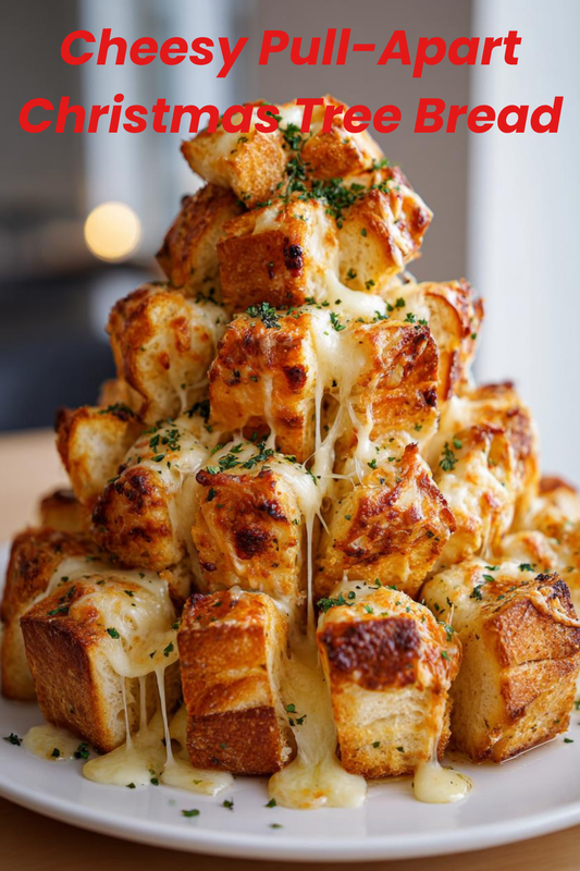 Cheesy Pull-Apart Christmas Tree Bread