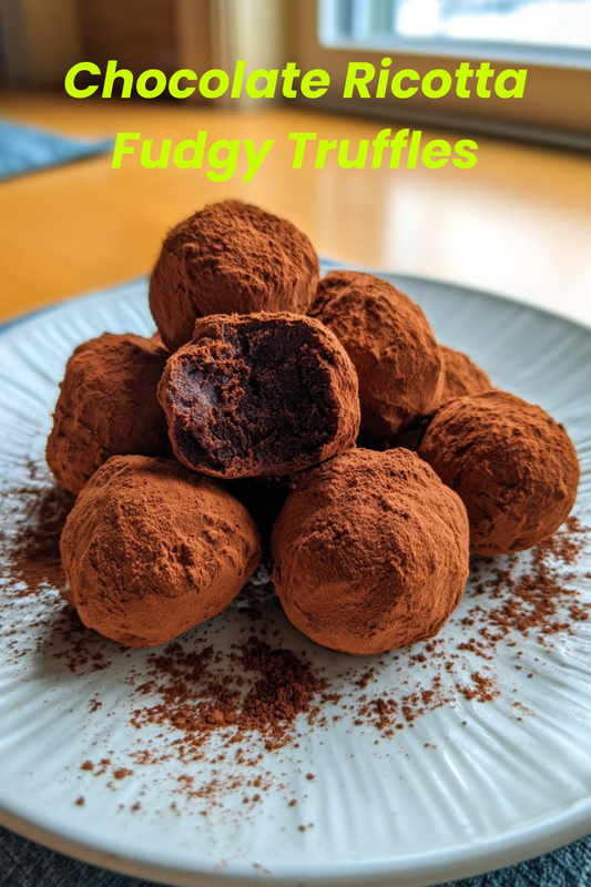 Chocolate Ricotta Fudgy Truffles