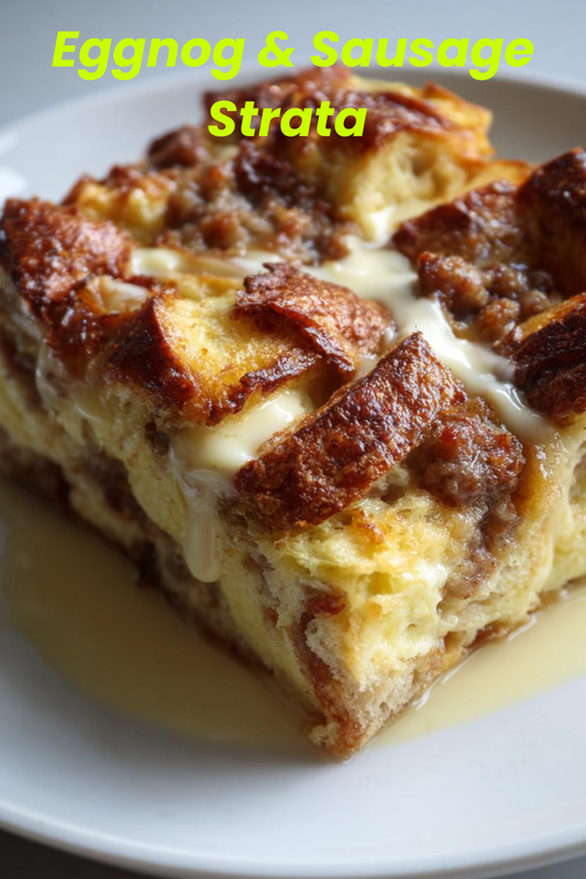 Eggnog & Sausage Strata