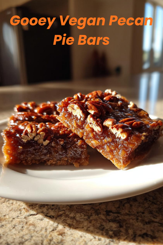 Gooey Vegan Pecan Pie Bars