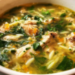 Lemon Chicken Orzo Soup