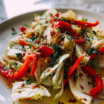 Roasted Cabbage Salad with Lemon-Garlic Vinaigrette