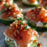 Smoked Salmon Cucumber Bites