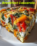 Veggie & Goat Cheese Breakfast Casserole