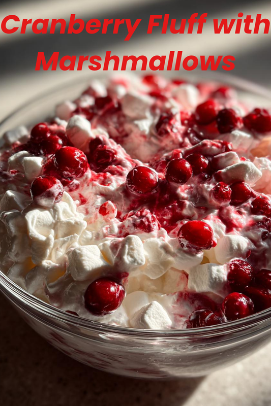 cranberry fluff with marshmallows