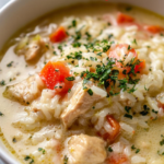 creamy chicken and rice soup