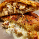 Air Fried Chicken Alfredo Calzones