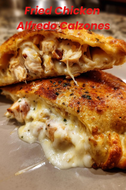 Air Fried Chicken Alfredo Calzones
