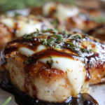 Balsamic Baked Chicken Breast with Mozzarella Cheese