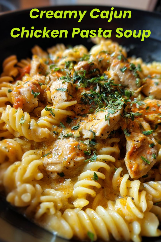 CREAMY CAJUN CHICKEN PASTA SOUP