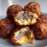 Cheeseburger Bombs with Garlic Parmesan Crust