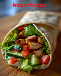 Chicken Hummus Naan Wraps