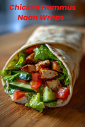 Chicken Hummus Naan Wraps