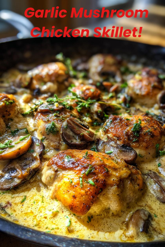 Creamy Garlic Mushroom Chicken Skillet