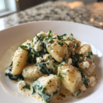 Creamy Gnocchi with Spinach and Feta Recipe