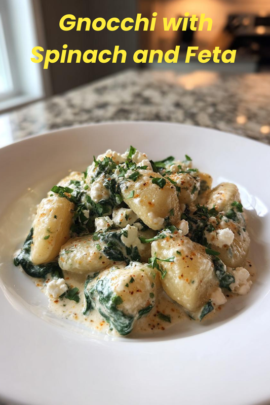 Creamy Gnocchi with Spinach and Feta Recipe