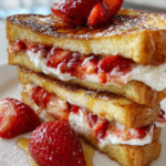 Creamy Strawberry Cheesecake Stuffed French Toast