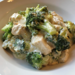 Crockpot Chicken Alfredo with Broccoli