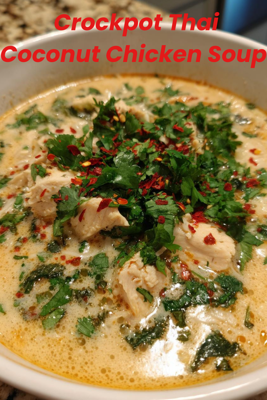 Crockpot Thai Coconut Chicken Soup