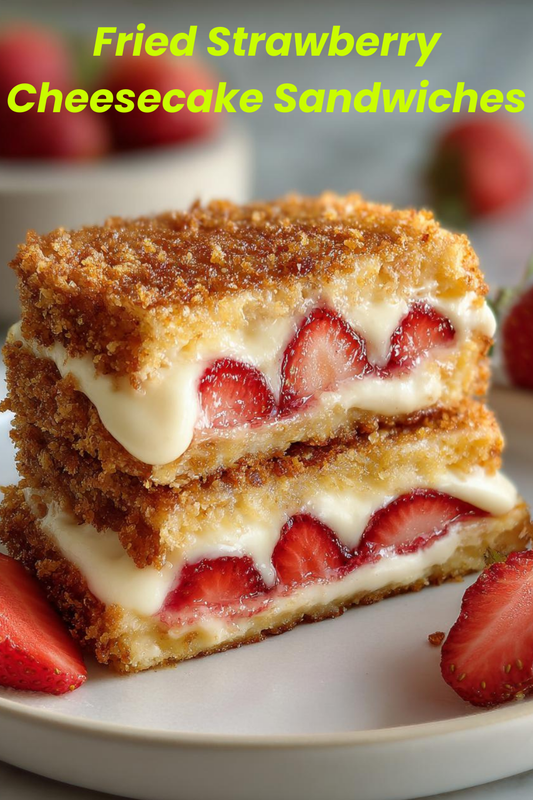Fried Strawberry Cheesecake Sandwiches