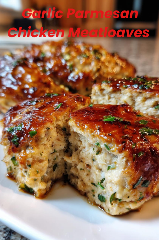 Garlic Parmesan Chicken Meatloaves