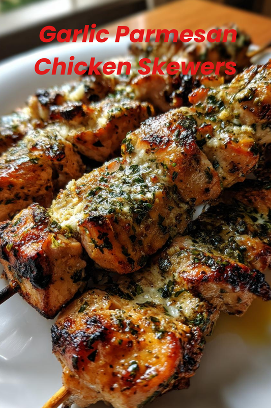 Garlic Parmesan Chicken Skewers
