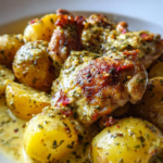 Garlic Parmesan Crockpot Chicken and Potatoes