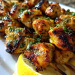 Hot Lemon Pepper Chicken Skewers