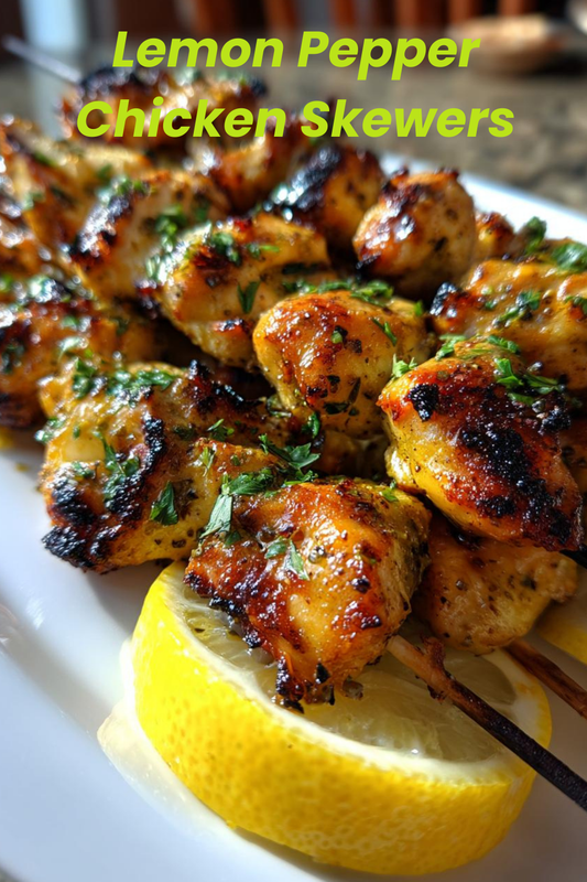 Hot Lemon Pepper Chicken Skewers
