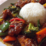 Nutritious Sesame Chicken with Rice