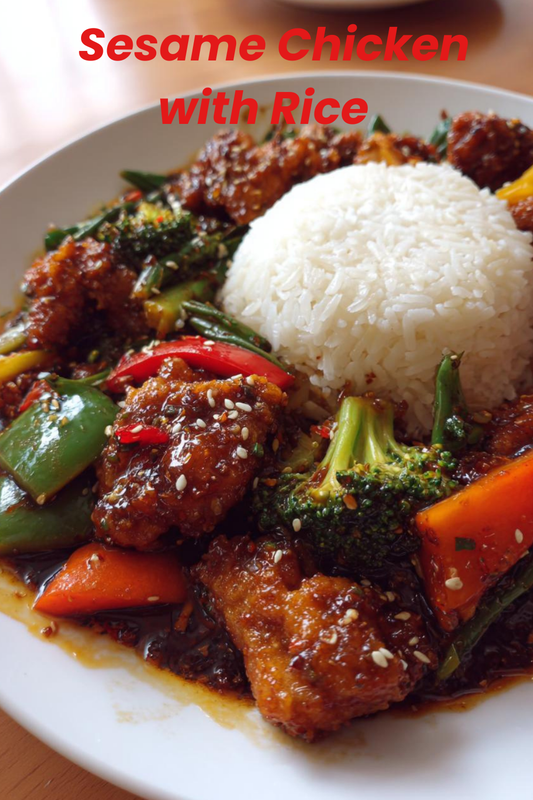 Nutritious Sesame Chicken with Rice