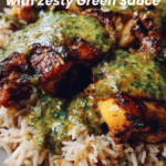 Peruvian Chicken & Rice with Green Sauce