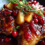 Slow Cooker Cranberry Apple Chicken Thighs