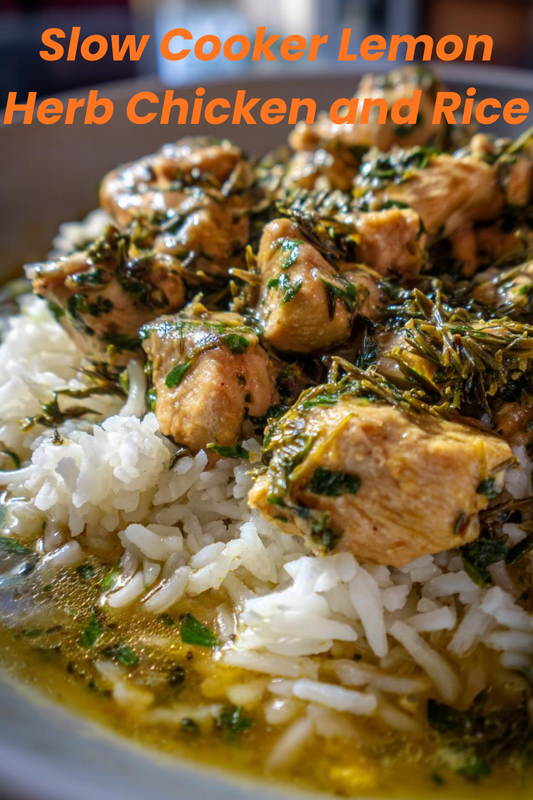 Slow Cooker Lemon Herb Chicken and Rice
