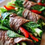 Thai Basil Beef Rolls