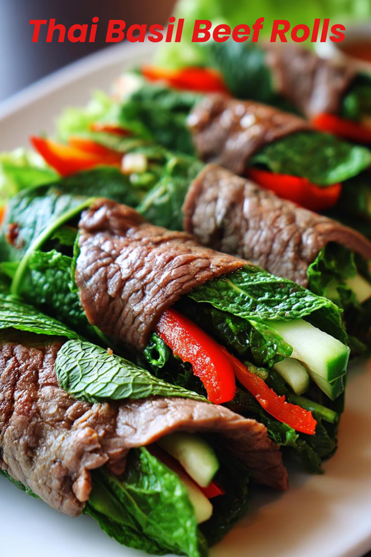 Thai Basil Beef Rolls